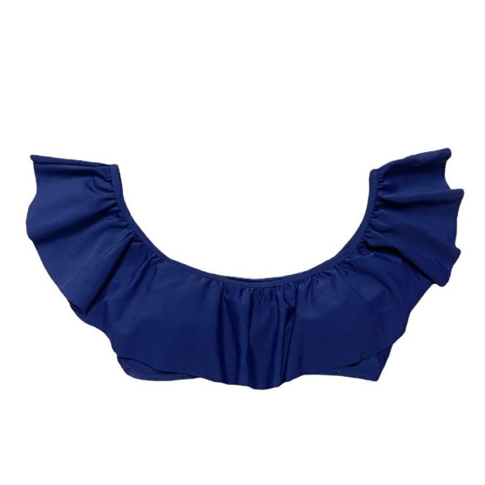 Altar’d State Navy Ruffle Off The Shoulder Bikini Swimsuit Top Size Small